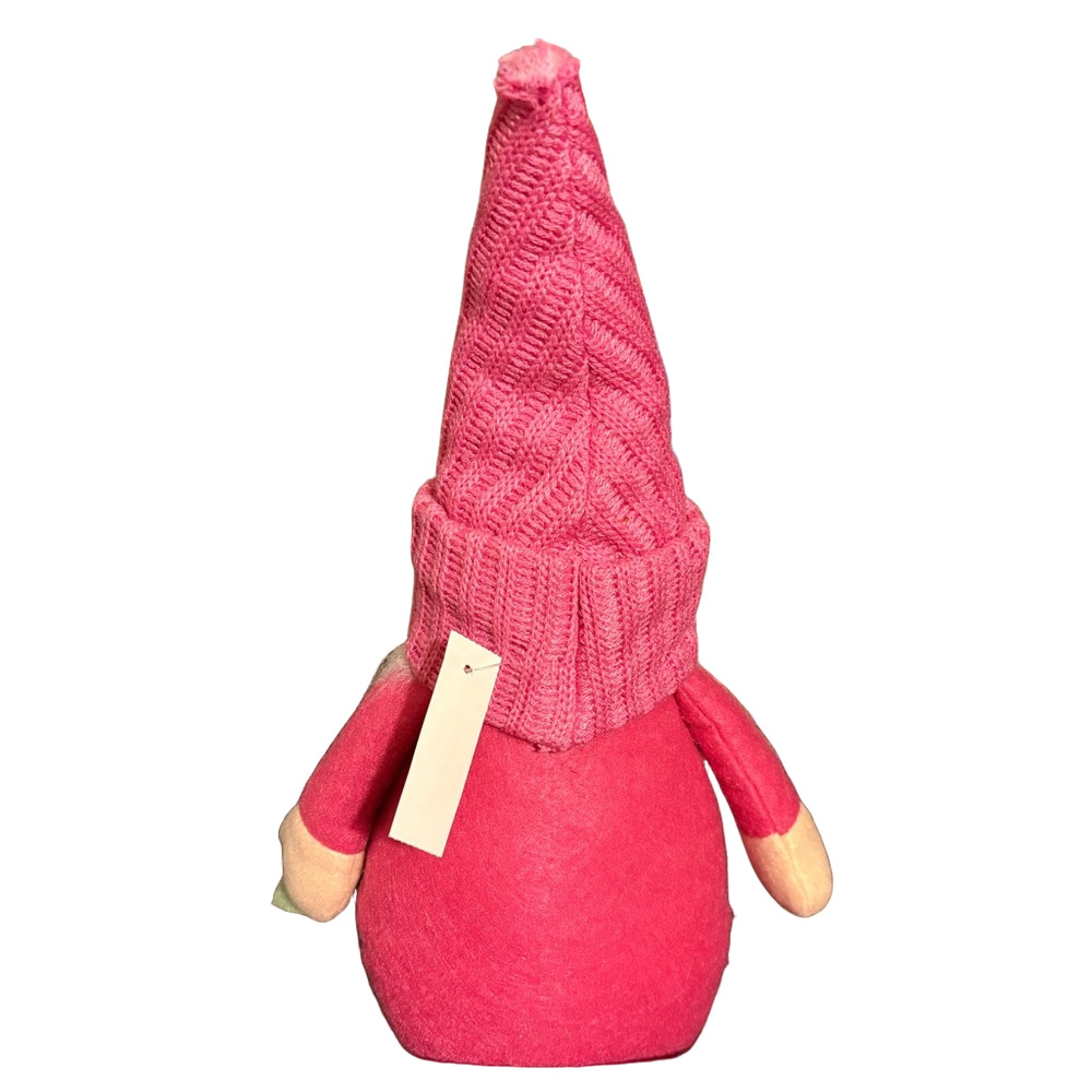 Pink Valentine’s Day Gnome Shelf Sitter Plush Decor Rose Spring Tiered Tray Deco - Picture 5 of 5
